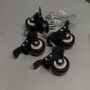 2"Stem casters set of 4 Heavy Duty Inch Threaded Stem 3/8"- 16 x 1" casters Wheels with Safety Dual Locking furniture casters Swivel Castors with Brakes 500Lbs