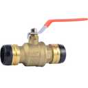 SharkBite 1-1/4 x 1-1/4 Inch Ball Valve, Push To Connect Brass Water Shut-Off Plumbing Fitting, UXLBV35