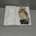 Solar Owl Garden Statues Outdoor Decor Resin Owl Figurine with LED Lights Owl Sculpture for Porch Patio Lawn Yard Decorations Christmas Housewarming Gifts for Women Mom,Brown Owl