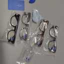 BLS BLUES 5 Packs Reading Glasses for Women Blue Light Blocking, Vintage Computer Eyewear (*Leopard/Tortoise/Black/Grey/Clear)