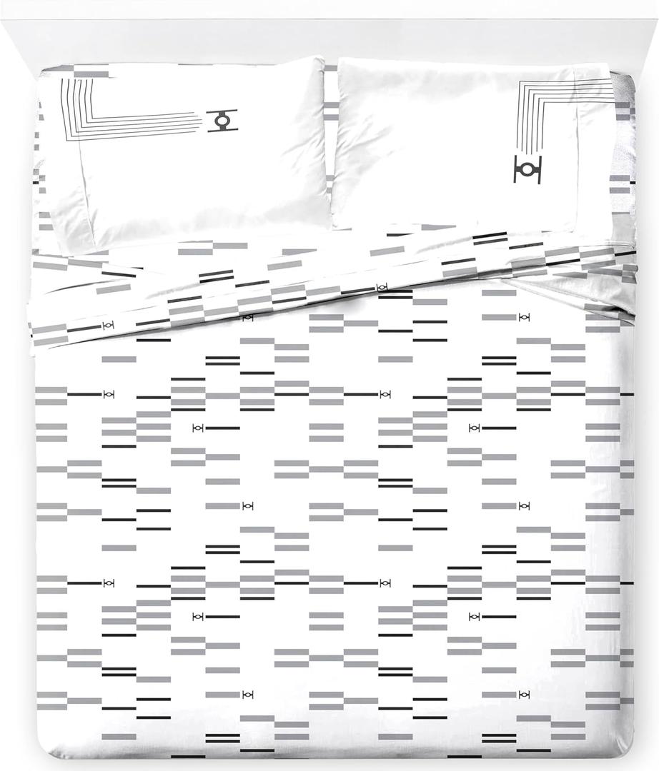 Jay Franco Sheet Set with Fitted, Flat Sheets & Pillow Cover - Ultra-Soft Bedding with Pillowcase for Room Decor, White - Star Wars, 4 Piece King