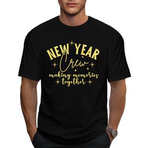 Happy New Year Shirt Mens 2026 New Year's Eve Party Countdown Family T-Shirt Christmas Holiday Short Sleeve Tops (XX-Large, Black)