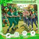 Skicuff St. Patrick's Day Yard Game for Adults, Giant Leprechaun Granny Pants Set with Hat Beard Gold Coins Cauldron, Funny Irish Party Games for Family Outdoor Lawn