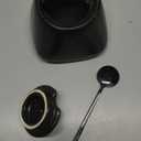 Japanese Black Sugar Bowls with Lid Ceramic Salt Container with Stainless Steel Spoon for Sugar Pepper Spices