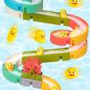 38 PCS Duck Slide Toys, Bath Toys for Kids Ages 4-8, DIY Building Kit for Ages 5-7, Bathtub Time Birthday Gifts for Toddler 3 + Year Old