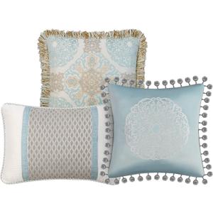 Waterford Jocelyn Pillow Set, Assorted, Multicolor 3 Count