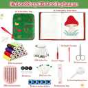 Glowvibe Embroidery Stitch Book Kit for Beginners | Embroidery Stitch Practice Book with Complete Toolkit, Gift for Craft Lovers and Sew Enthusiasts