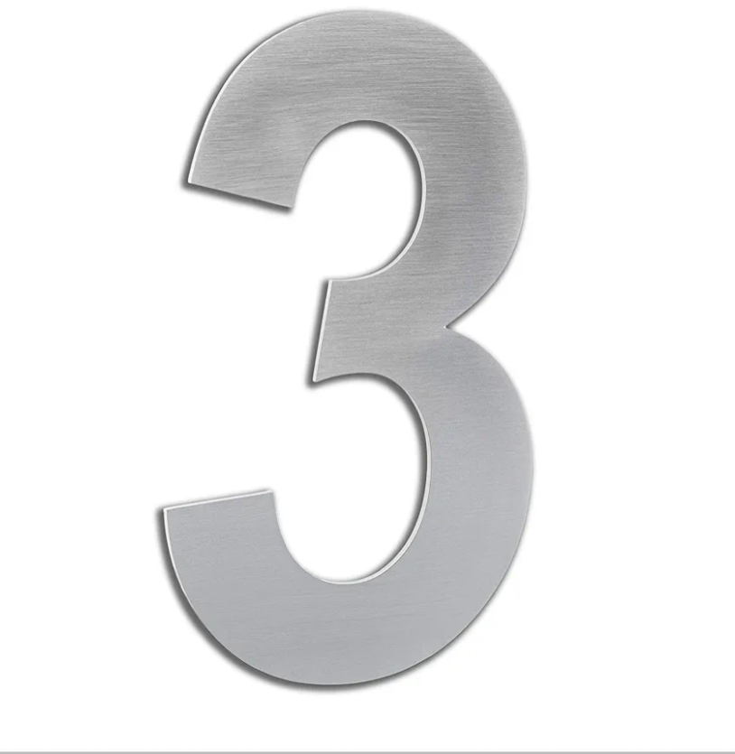 Exterior Adhesive House Number, Gate or Garage, 6.3” inch, Stainless Steel AISI 304, Adhesive Installation (Number 9), EVI Herrajes Exterior Adhesive House Number, Gate or Garage, 6.3” inch, Stainless Steel AISI 304, Adhesive Installation (Number 9), EVI Herrajes