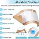 Geiserailie 60 Pcs Flexible Extra Large Adhesive Bandages 5" x 3" Sterile Fabric Adhesive Bandages with Non Stick Pad, Latex Free for Wound Care