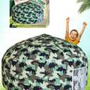 Skywin Inflatable Tent for Kids (Camo Dark Grey), Inflatable Air Tent for Kids Sets Up and Stores Away in Seconds, Improved Blow up Fort (Fan NOT Included) (Camo Dino)