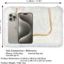 FHQHTH Faux Fox Fur Purse Fuzzy Handbags for Women Evening Handbags Al alloy Shoulder Strap