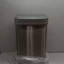 Ninestars 13 Gallon Odor Neutralizing Smart Trash Can, UV + Dual Purification, Odor Control Motion Sensor Garbage Bin, Universal Power Adapter, ONT-50-81SL Stainless Steel, Silver, Nova Series (Large)