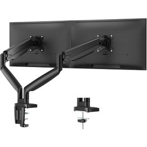 Dual Ultrawide Monitor Mount for 22-35 inch Computer Screens, 2 Monitor Arm Stand with Gas Spring System Each Holds up to 30.8lbs, Full Motion Height Adjustable, VESA 75x75/100x100mm