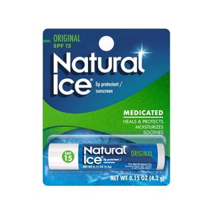 Mentholatum Natural Ice Medicated Lip Protectant SPF 15, Mentholatum 0.16-Ounce Tubes (Pack of 12)