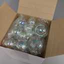 Blurap Iridescent Ornaments Balls 18 PCS Multisize Clear Christmas Ornaments Balls for Xmas Tree Hanging Iridescent Plastic Christmas Clear Ornament Decorations for Wedding Party Birthday Home Decor (3,4,5,6cm-18pcs)