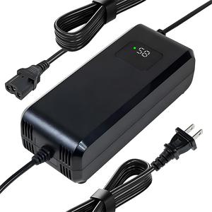 YZPOWER 58V 4A Lead Acid Battery Charger for 48V 20Ah GLE AGM Lead Batteries Pack,Smart AC Charger Adapter with Display Built-in Fan 3pin Plug