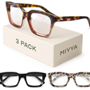 miyya Stylish Reading Glasses for Women, Cheaters Eyeglasses, Oversized Blue Light Readers, Fashion Eye Glasses