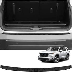 Rear Bumper Protector Compatible with Honda Pilot 2023 2024 2025 2026 Accessories Matte Black ABS Material Rear Bumper Guard Trunk Sill Protector