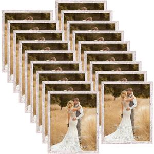 WIFTREY 8x10 Picture Frame Set of 18, Multi Photo Frames 8 by 10 Bulk for Wall Hanging or Tabletop Display, Distressed White