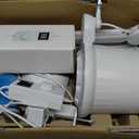 Professional Nail Dust Collector Pedicure, Overhead Manicure Vacuum Cleaner Extractor Table Mount Clamp for Salon Acrylic Nails, 80W Powerful Fan Suction Led Dimmable Lamp (3PCS Reusable Filters)