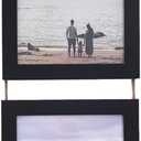 4x6 Wall Hanging Collage Picture Frame with 4 Openings, Black Horizontal Multi-Photo Frame for Wall & Home Decor