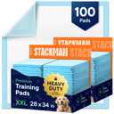 Puppy Pads XL 28x34 [100-COUNT] Dog Pads Extra Large 28" x 34" Leak-Proof Dog Pee Pads - Quick-Dry Puppy Pee Pads Pet Potty Training - Heavy Duty Super Absorbent Wee Wee Pads for Dogs Bulk -100 Pack