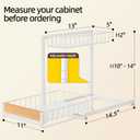 Delamu 2 Pack Under Sink Organizer and Storage, Height Adjustable Under Kitchen Sink Organizer, 2 Tier Pull Out Under Cabinet Organizer, White Under Counter Storage for Kitchen Bathroom