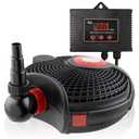 Alpine Corporation PUR5400C Eco-Sphere 5400 GPH Pond Pump with Controller and 33-ft Cord, Energy-Saving, Black/Red