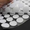 400pcs (200 Pairs) Self-Adhesive Dots, 3/4" (20mm) Diameter 0.79 inch White Hook and Loop Dots, Round Sticker Dots for Classroom, Home, Office