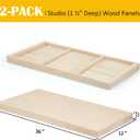 Falling in Art 2 Pack Unfinished Wooden Canvas Panels, 12x36 Gallery Birch Wood Panels Kit, 1 1/2" Deep Art Cradle Boards for Acrylic Painting, Pouring and Burning
