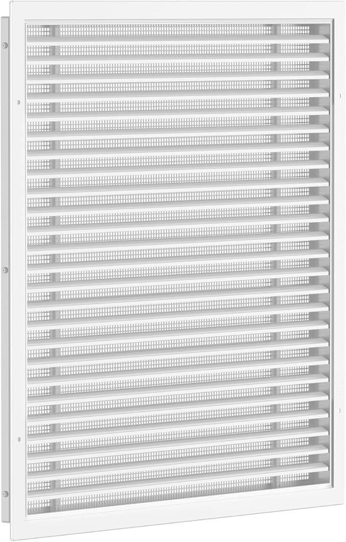 18.5"w X 18.5"h Gable Vent, Hon&Guan Aluminum Alloy Attic Vent Wall Vent for Houses, Shed Vents for Interior Doors [Outer Dimensions: 20”x 20”h].