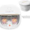 Ftsaong 
Pedicure Tub with Heat, Massage and Bubbles, Foot Spa Massager with 8 Rollers, Temperature Control Foot Spa with Red Light, Whirlpool for Feet, Electric Foot Massager Foldable