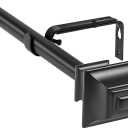 Urbanest 1-inch Diameter Pila Adjustable Single Drapery Curtain Rod, 84-inch to 120-inch, Black