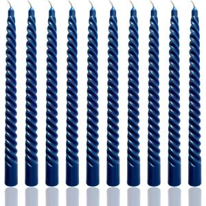 10 Inch Navy Blue Taper Candle Set, 10 Pack Unscented Dripless Candlesticks for Family Dinner Parties Home Decoration Picnic 10 Inch Navy Blue Taper Candle Set, 10 Pack Unscented Dripless Candlesticks for Family Dinner Parties Home Decoration Picnic