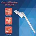 Plumb Craft 12 x 3 in. White Toilet Flush Lever Handle 7641100T, Toilet Handle Replacement for Standard Toilet, Toilet Flush Handle Replacement, Essential Toilet Tank Part for Toilet Repair