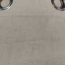 Beige Linen Short Curtains for Small Window 45 Inch Length for Kitchen 2 Panels Set Grommet Linen Textured Cafe Curtain Semi Sheer Light Filtering Neutral Privacy Drapery for Bathroom Basement, 52x45 inch