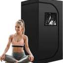ZONEMEL Portable Sauna Tent, Full Size 1 Person Home Spa Tent for Relaxation Detox Therapy (Steamer Not Included- Black, 55.1"X31.5"X31.5")