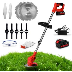 Cordless Weed Wacker,Battery Powered Weed Wacker 3 in 1 Rechargeable Weed Wacker Electric for Lawn Garden Yard, Includes 1 * 3.aH Battery