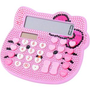 Women Calculators,Desktop Calculator 12 Digit with Large LCD Display and Sensitive Button, Solar and Battery Dual Power, Standard Function for Office, Home, School (Pink+Pink)
