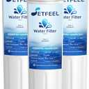 WRF555SDFZ FMM-2 WRF535SWHZ WRX735SDHZ WRMF3636RZ WRX735SDBM WRF555SDHV WRFF3436RZ WRF535SWHV Refrigerator Water Filter For Whirlpool, Fit Maytag Mfi2570fez Msd2651heb Replacement 3PK