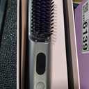Cordless Hair Straightener Brush-Portable Straightening Comb, 9600mAh Batt, Plasma Tech, 9 Temp-Settings & LED Display, for Travel & Home (Grey)