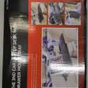 2 in 1 Car Steering Wheel Tray / Back Seat Headrest Tray for Eating Food Drink and Writing Laptop Work, XERGUR Black Car Desk