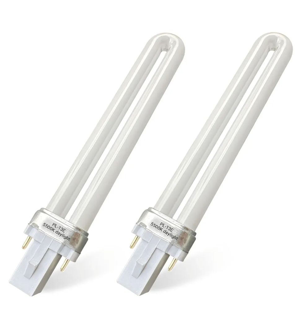 PL13-E-FFP 13W Type E Fluorescent Light Bulb Compatible with Electronic Ballast Bulb,Replace for Ottlite T1333E,5500K Bright Natural Daylight,G23 Base,2Pack