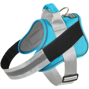 Dog Harness, No-Pull Reflective Dog Vest, Breathable Adjustable Pet Harness with Handle for Outdoor Walking - No More Pulling, Tugging or Choking (OceanicBlue, Medium (Pack of 1))