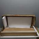 Rovaurx Fluted Medicine Cabinet with 2 Doors, Bathroom Wall Cabinet, Curved Profile Wall Mounted Cupboard with Adjustable Shelf, for Bathroom, Kitchen, Laundry Room, Natural