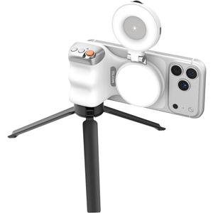 TELESIN Fun Shot Magnetic Phone Camera Grip + C03 Magnetic Selfie Light + Metal Tripod 3 IN1 Creator Bundle Kit for Compatible with iPhone Magsafe & Android Selfies/Photography/TikTok/Zoom Calls/Video