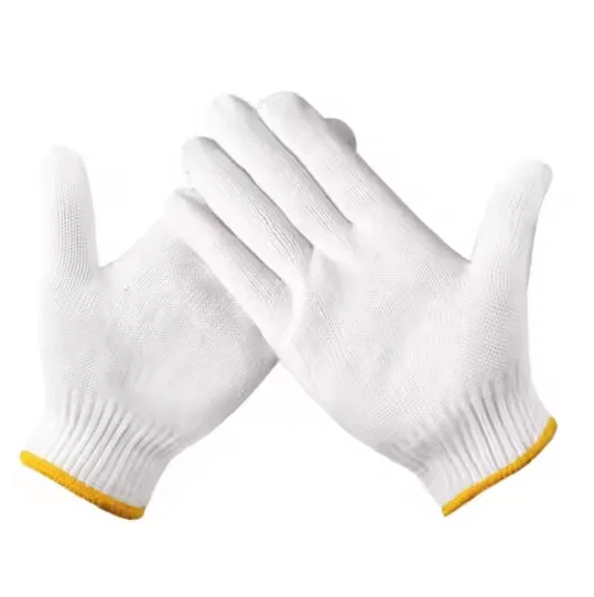 Gloves Manufacturer Working Safety Gloves White Cotton Knitted Gloves - White Cotton Knitted Gloves and Industrial Gloves