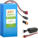 48V 10Ah Lithium Ebike Battery with 30A BMS, Compatible with 100W-800W Motors, for Electric Bikes, Scooters, ATVs, Electric Dirt Bikes
