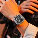 OLEVS Mens Watches Stylish Chronograph Waterproof Luminous Silicon Strap Multifunction Watches for Men Business White Men Wrist Watch