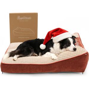 Dog Beds Large Sized Dog - Comfy Flat Pet Beds with Removable Washable Cover, Orthopedic Foam Puppy Mat with Pillow Suitable for Pet Up to 65 lbs(36''24''5'')